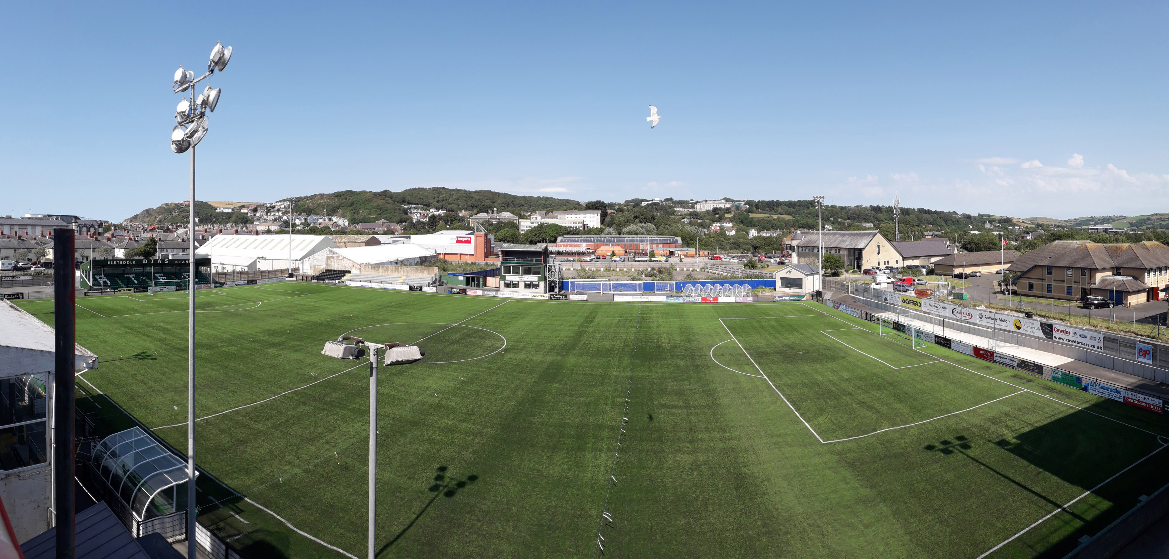 Pitch view from balcony